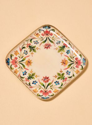 Imagen 2 del producto Plato Cuadrado Flores 16x16 cm