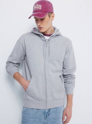 Polera Manga Corta Capucha Cremallera