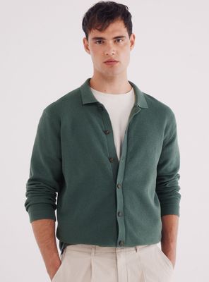 Chaleco Estructura Color Puños y Bajo Lisos