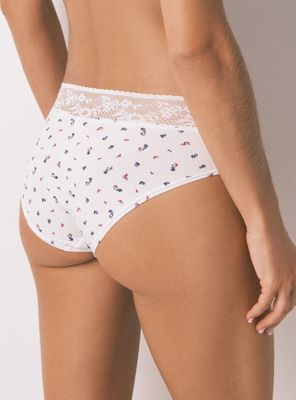 Imagen 2 del producto Calzón Ancho Algodón Estampada Marfil