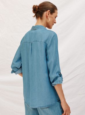 Imagen 2 del producto Blusa Vaquera Tencel Bolsillos