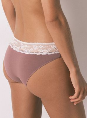 Imagen 2 del producto Calzón Ancha Algodón Rosa Encaje