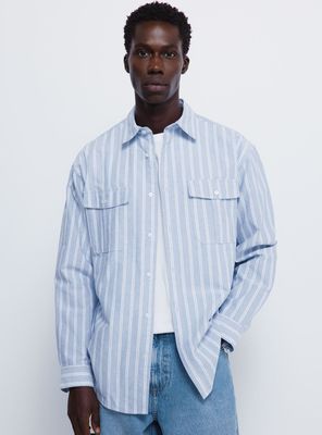 Imagen 1 del producto Camisa Manga Larga Oxford Rayas y Bolsillos