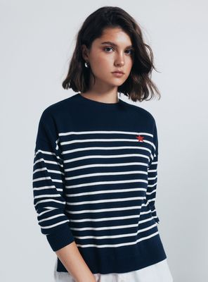 Imagen 1 del producto Chaleco Rayas Combinado Detalle Bordado