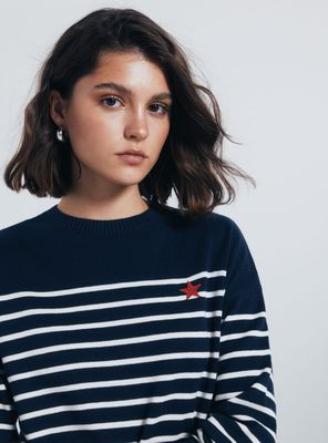 Imagen 2 del producto Chaleco Rayas Combinado Detalle Bordado