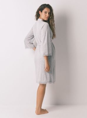 Imagen 2 del producto Bata Larga Maternity Pointelle Oscuro