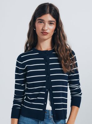 Cárdigan Botones Cuello Redondo Viscosa