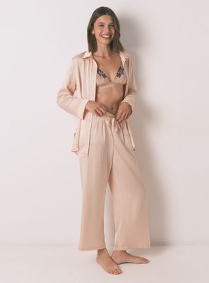 Imagen 1 del producto Pijama Largo Strass Satén Naranja