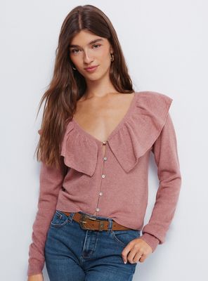 Cárdigan Escote Volante