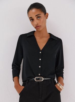 Blusa Elástica Botones