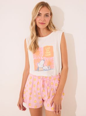 Pijama Corto Algodón Snoopy Soles