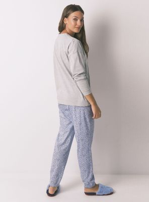 Imagen 2 del producto Pijama Largo Algodón Mickey Gris