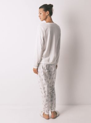 Imagen 2 del producto Pijama Largo Algodón Blanco Piolín