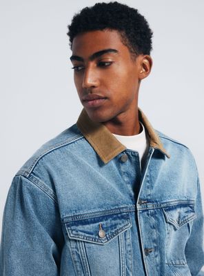 Imagen 2 del producto Cazadora Vaquera Oversize Cuello Contraste