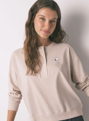 Imagen 2 del producto Pijama Largo Snoopy Algodón Beige