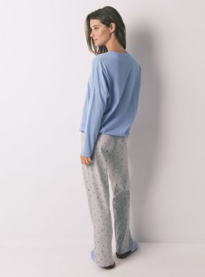 Imagen 2 del producto Pijama Largo Algodón Snoopy Azul