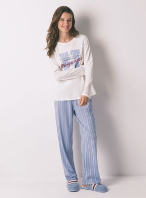 Pijama Largo Algodón Harry Potter Marfil