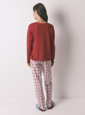 Imagen 2 del producto Pijama Largo Algodón Mickey Rojo