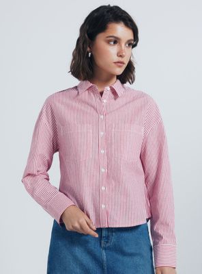 Camisa Cropped Rayas
