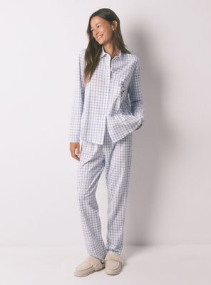 Imagen 1 del producto Pijama Camisero Algodón Snoopy Azul