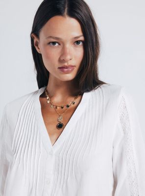 Imagen 2 del producto Blusa Plisados Mangas Lace