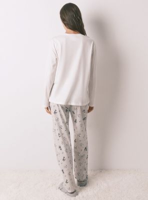 Imagen 2 del producto Pijama Largo Algodón Perchado Snoopy