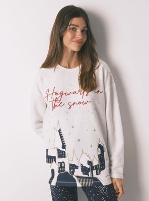 Imagen 2 del producto Pijama Largo Polar Estampado Hogwarts
