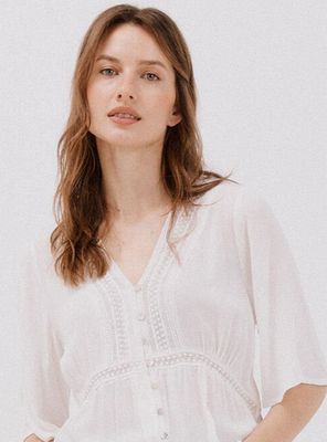 Imagen 2 del producto Blusa Encaje Volantes Detalle