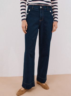 Pantalón Palazzo Botones Color