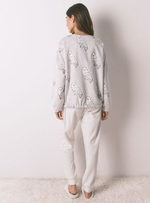 Imagen 2 del producto Pijama Largo Polar Suave Estampado Hedwig