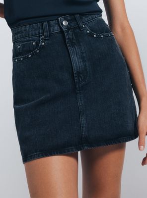 Imagen 2 del producto Falda Corta Vaquera Tachas