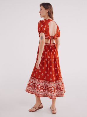 Imagen 2 del producto Vestido Midi Cut Out Estampado