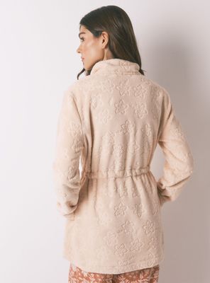 Imagen 2 del producto Bata Midi Polar Flores Naranja