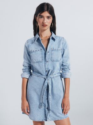 Imagen 1 del producto Vestido Vaquero Camisero Tachas