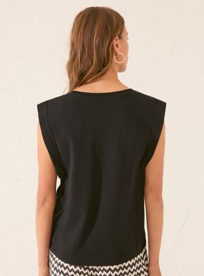 Imagen 2 del producto Polera sin Mangas Algodón Negro