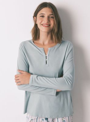 Camiseta Manga Larga Caída Algodón