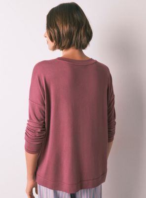 Imagen 2 del producto Camiseta Holgada Manga Larga Granate