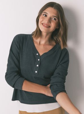 Imagen 2 del producto Camiseta Manga Larga con Textura Waffle