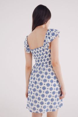 Imagen 2 del producto Vestido Corto Smock Estampado Geométrico