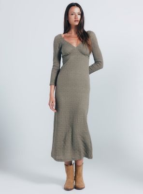 Imagen 1 del producto Vestido Midi Liso Textura