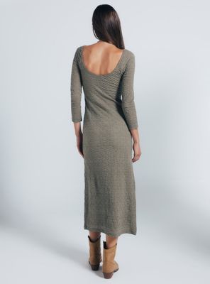 Imagen 2 del producto Vestido Midi Liso Textura