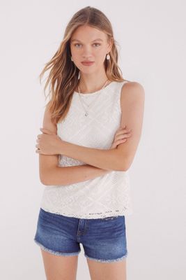 Top Estructura Rombos Flores