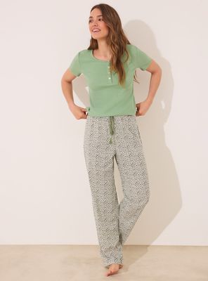 Pijama Largo Algodón Canalé