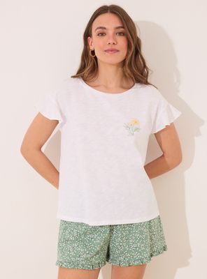 Imagen 1 del producto Pijama Corto Algodón con Slub Jersey