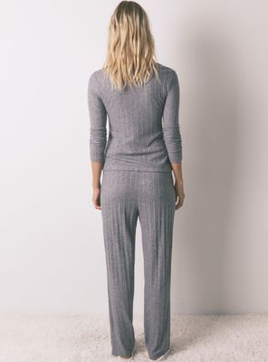 Imagen 2 del producto Pijama Largo Punto Tricot Gris