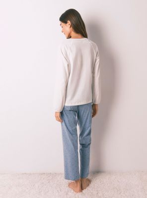 Imagen 2 del producto Pijama Largo Algodón Pantalón Flores