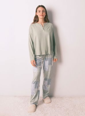 Pijama Largo Súper Soft Patchwork
