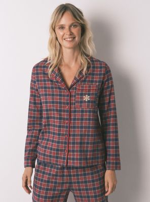 Imagen 2 del producto Pijama Camisero Cuadros Algodón