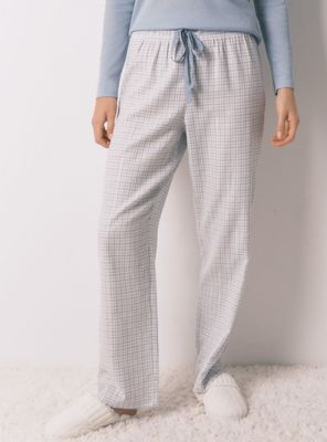 Imagen 2 del producto Pijama Largo Cuadros Efecto Brillo Azul