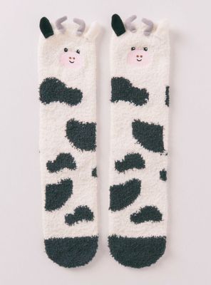 Calcetín Largos Pelo Print Vaca 3D